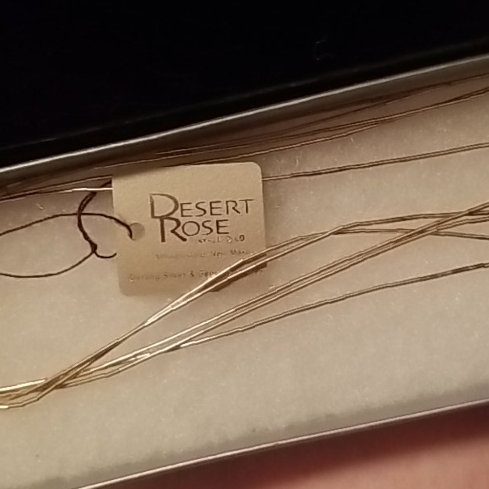 Desert rose multiple chain sterling necklace